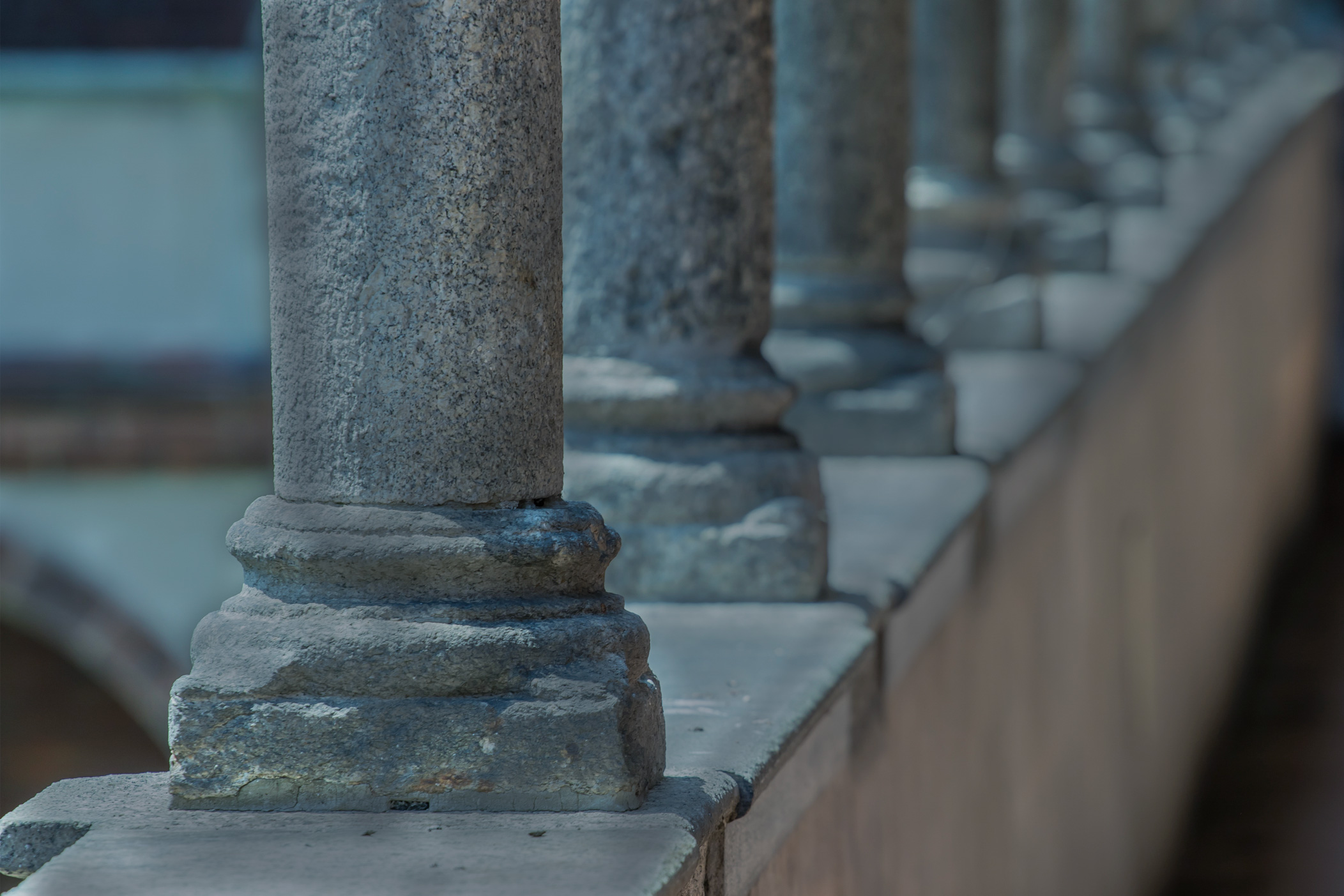 Ca Granda - particular of the main courtyard colonnade