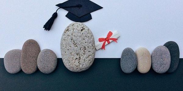 Sasso con cappello laurea_ Immagine tratta da Pixabay