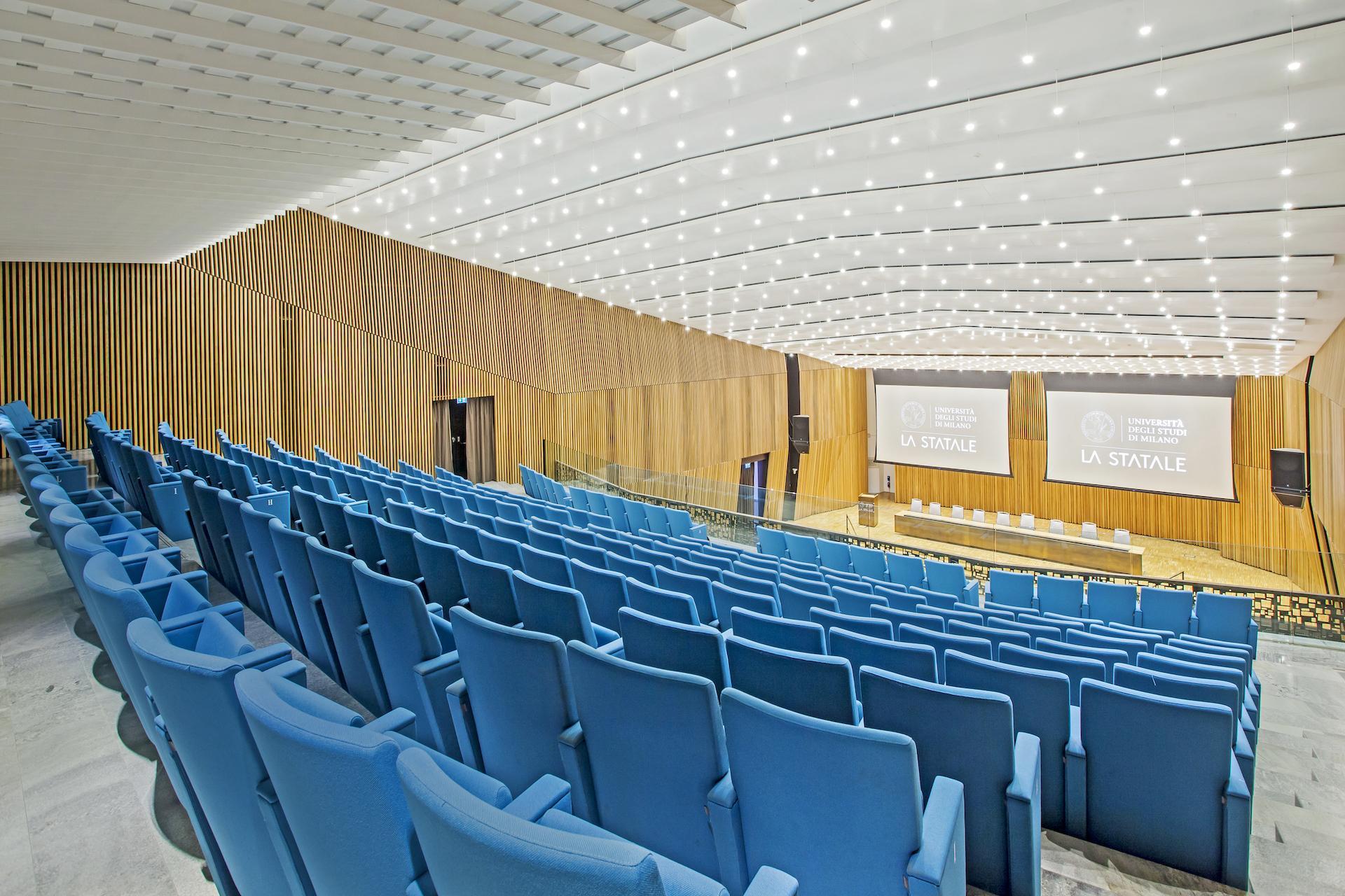La parte sopraelevata dell'Aula Magna dell'Università degli Studi di Milano