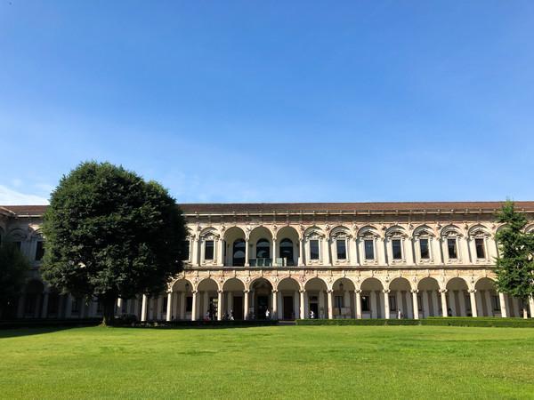 Il cortile principale dell'Università degli Studi di Milano