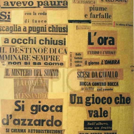 poster con titoli di giornale