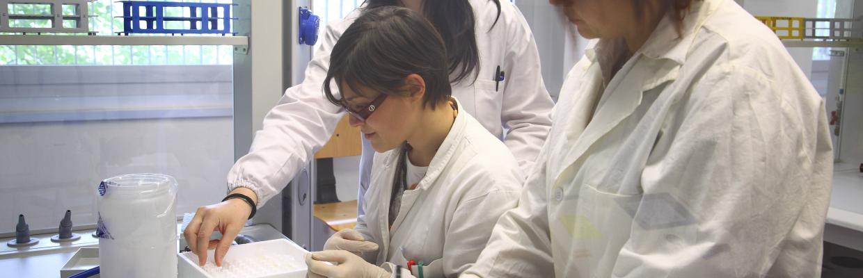 Studentesse in laboratorio